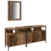 Image de Vidaxl meubles de salle de bain 3 pièces marron 80 x 30 x 60 cm