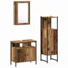 Image de Vidaxl ensemble de mobilier de salle de bain avec porte 3 pcs marron