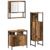 Image de Vidaxl ensemble de mobilier de salle de bain avec étagère 3 pcs marron