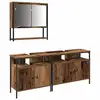 Image de Vidaxl ensemble de mobilier de salle de bain avec étagère 3 pcs marron