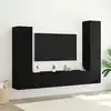 Image de Ensemble Meuble Tv 4 Pcs Chêne Noir Bois D'ingénierie Vidaxl