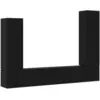 Image de Vidaxl ensemble meuble tv 4 pc chêne noir bois d'ingénierie