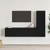 Image de Ensemble Meuble Tv 3 Pcs Chêne Noir 130,5 X 30 X 140 Cm Vidaxl