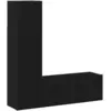 Image de Vidaxl ensemble meuble tv 3 pcs chêne noir 130,5 x 30 x 140 cm