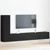 Image de Ensemble Meuble Tv Montage Mural Chêne Noir Bois D'ingénierie Vidaxl