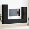 Image de Ensemble Meuble Tv 6 Pcs Chêne Noir Bois D'ingénierie Vidaxl