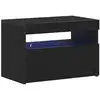 Image de Vidaxl cabinet de chevet chêne noir 60 x 35 x 40 cm bois d'ingénierie