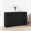 Image de Buffet 2 Pcs Chêne Noir 60 X 30 X 70 Cm Bois D'ingénierie Vidaxl