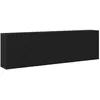 Image de Buffet moderne en bois - vidaXL - Chêne noir - 240x33x70 cm - 7 tiroirs - 2 portes - Rangement spacieux