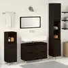 Image de Ensemble De Mobilier De Salle De Bain 3 Pcs Chêne Noir Vidaxl