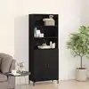 Image de Haut Armoire Chêne Noir 69,5 X 34 X 180 Cm Bois D'ingénierie Vidaxl