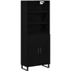 Image de Haut Armoire 2 Pc Chêne Noir 69,5 X 34 X 180 Cm Vidaxl