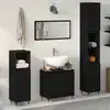 Image de Ensemble De Mobilier De Salle De Bain 3 Pcs Chêne Noir Vidaxl