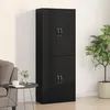 Image de vidaXL Armoire Murale Montage mural 2 pcs Chêne noir 695 x 34 x 90 cm 3333101