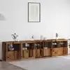 Image de Buffet Led Bois Ancien 283 X 37 X 67 Cm Bois D'ingénierie Vidaxl