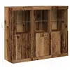 Image de Vidaxl buffet led 3 pcs bois ancien 123 x 37 x 100 cm
