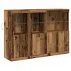 Image de Vidaxl buffet led bois ancien 142,5 x 37 x 100 cm bois d'ingénierie
