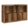 Image de Vidaxl buffet led bois ancien 162 x 37 x 100 cm bois d'ingénierie
