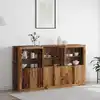 Image de Buffet Led Bois Ancien 181,5 X 37 X 100 Cm Bois D'ingénierie Vidaxl