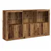 Image de Vidaxl buffet led bois ancien 181,5 x 37 x 100 cm bois d'ingénierie
