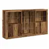 Image de Vidaxl buffet led bois ancien 181,5 x 37 x 100 cm bois d'ingénierie
