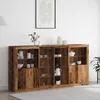 Image de vidaXL Buffet LED 3 pcs Bois ancien 202 x 37 x 100 cm 3333126