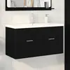 Image de Cabinet De Salle De Bain Chêne Noir 90 X 38,5 X 46 Cm Vidaxl