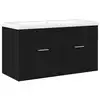 Image de Vidaxl cabinet de salle de bain chêne noir 90 x 38,5 x 46 cm
