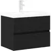 Image de Vidaxl meuble de lavabo de salle de bain chêne noir 60 x 39 x 62 cm