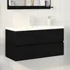 Image de Meuble De Lavabo De Salle De Bain Chêne Noir 90 X 39 X 62 Cm Vidaxl