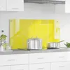 Image de Crédence de cuisine jaune 100x50x06 cm en verre trempé