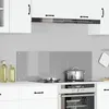 Image de Dosseret de Cuisine Gris Clair 120x40x06 cm Verre Trempé