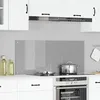 Image de Dosseret de cuisine en verre trempé - vidaXL - 120x50x06 cm - Gris clair - Résistant à la chaleur - Verre trempé