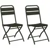 Image de Vidaxl chaise de jardin pliante 2 pcs vert 42 x 52 x 82 cm