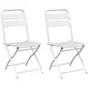 Image de Vidaxl chaise de jardin pliante 2 pcs blanc 42 x 52 x 82 cm