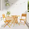 Image de Chaise De Jardin Pliante 2 Pcs Moutarde 42 X 52 X 82 Cm Vidaxl