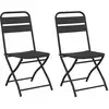 Image de Vidaxl chaise de jardin pliante 2 pcs anthracite 42 x 52 x 82 cm