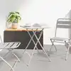 Image de Table Bistrot Beige 55 X 55 X 72,5 Cm Acier Revêtu De Poudre Vidaxl