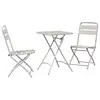 Image de Vidaxl ensemble bistrot 3 pcs beige acier