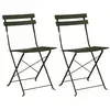 Image de Vidaxl chaise de jardin pliante 2 pcs vert 42 x 46 x 82cm métal