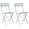 Image de Chaise De Jardin Pliante 2 Pcs Menthe Claire 42 X 46 X 82cm Vidaxl