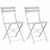 Image de Vidaxl chaise de jardin pliante 2 pcs beige 42 x 46 x 82cm métal