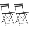 Image de Vidaxl chaise de jardin pliante 2 pcs anthracite 42 x 46 x 82cm métal