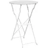 Image de Vidaxl table bistrot blanc ø 50 x 71 cm acier revêtu de poudre
