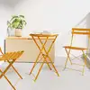 Image de Table Bistrot Moutarde Ø 50 X 71 Cm Acier Revêtu De Poudre Vidaxl