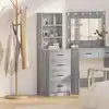 Image de Haut Armoire Sonoma Gris 40 X 41 X 135 Cm Bois D'ingénierie Vidaxl