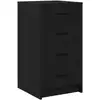 Image de Vidaxl buffet avec tiroir chêne noir 40 x 41 x 75 cm bois d'ingénierie
