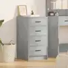 Image de Buffet Avec Tiroir Gris Béton 40 X 41 X 75 Cm Bois D'ingénierie Vidaxl