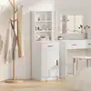 Image de Haut Armoire Blanc 40 X 40,5 X 135 Cm Bois D'ingénierie Vidaxl