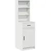 Image de Vidaxl haut armoire blanc 40 x 40,5 x 135 cm bois d'ingénierie